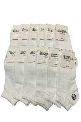 Erkek Beyaz Patik 12 çift Cotton - 1